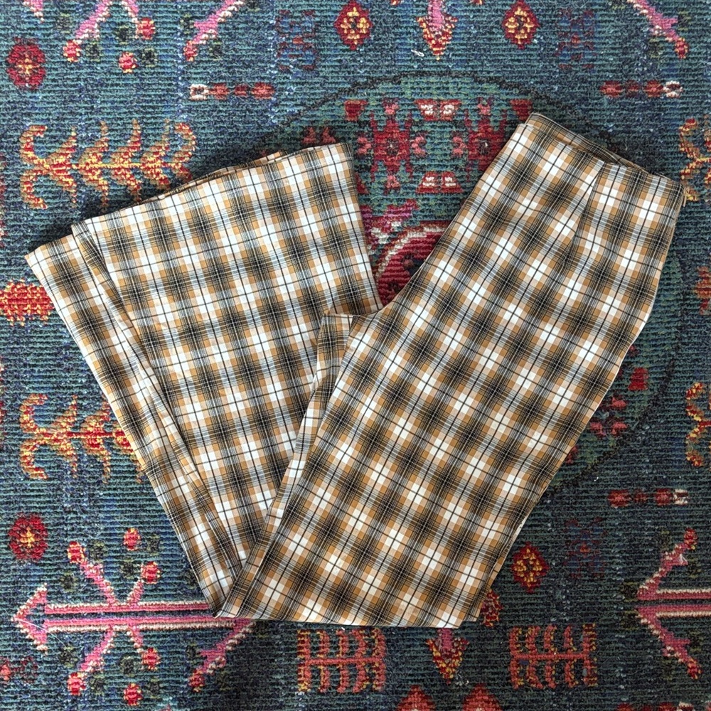 Plaid Flared Pants